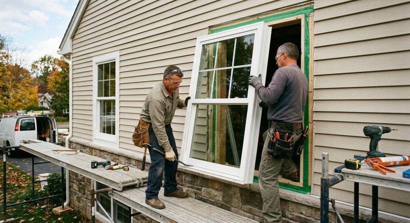 Vinyl Windows Installation project example